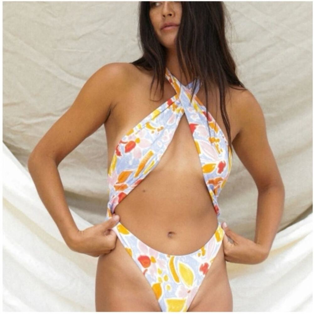 NEW Free People Stone Fox Swim‎ Azalea Petal Party One Piece Swimsuit Size XL